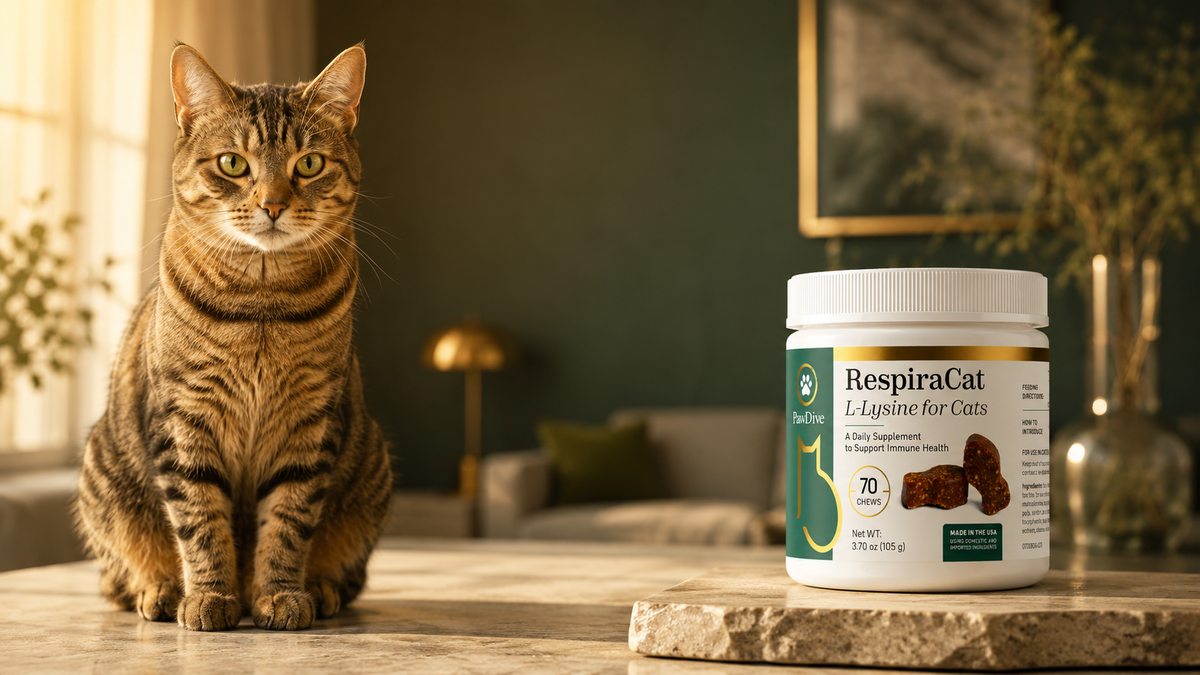 RespiraCat L-Lysine for Cats – 250 mg Soft Chews for Immune & Respiratory Health