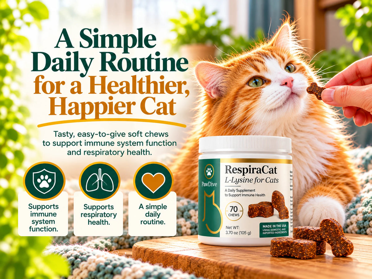 RespiraCat L-Lysine soft chews for cats
