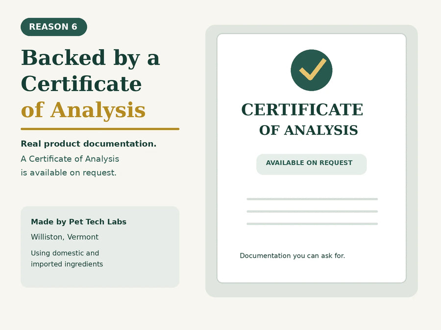 A Certificate of Analysis