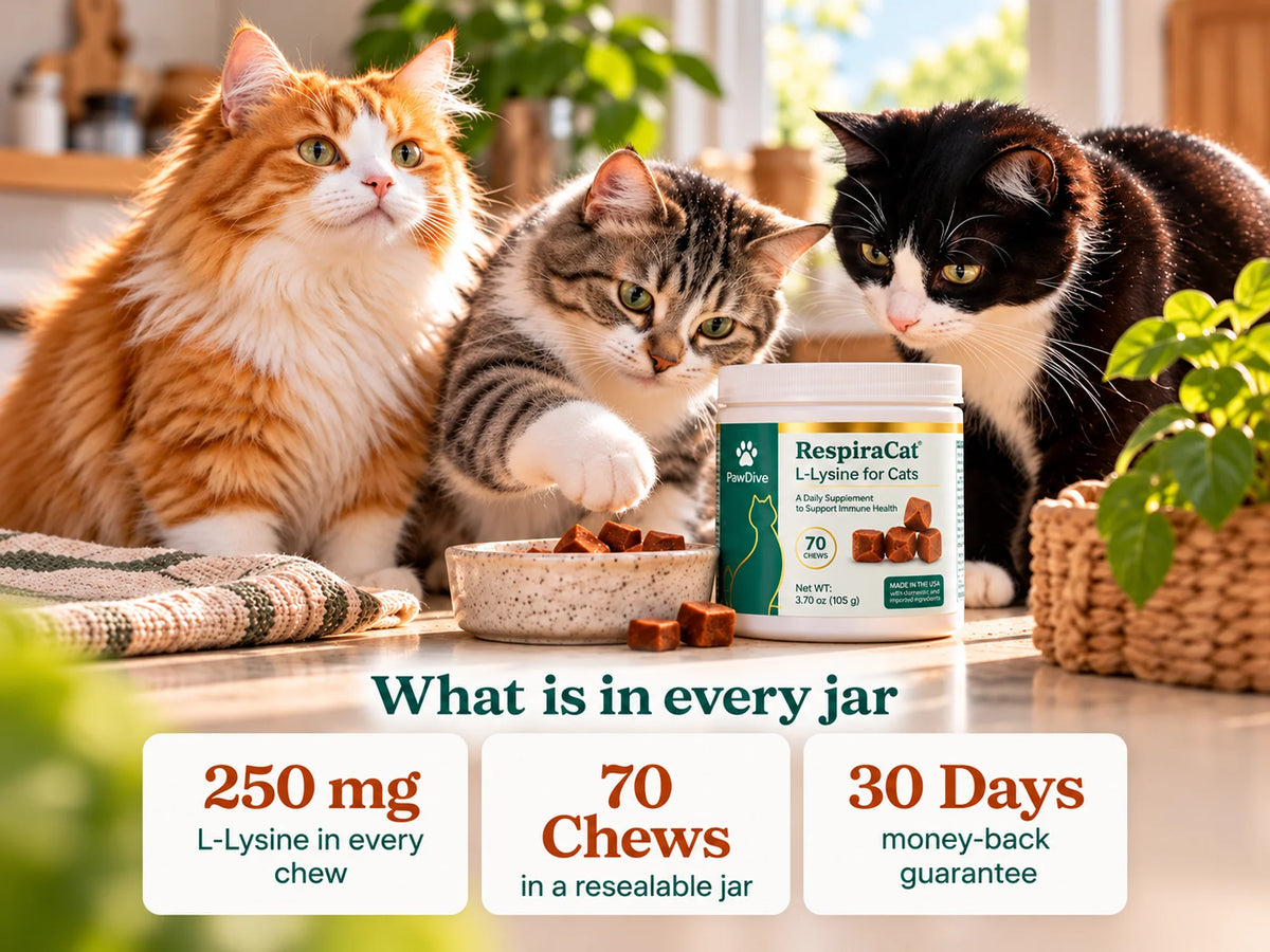 RespiraCat L-Lysine soft chews for cats